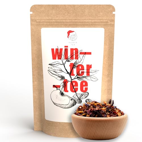 Alpaca Tea | Wintertee | lose Früchteteemischung für die kalten Monate | natürlich ohne Koffein | ebenfalls geeignet als Basis für Früchtepunsch und Glühwein (Wintertee, 100g) von Alpaca Tea