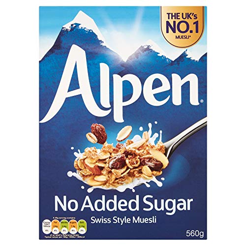 Alpen - Swiss Style Müsli NO Added Sugar 560g Packung von Alpen