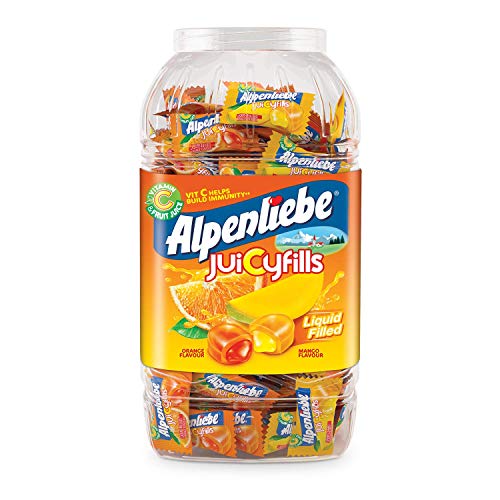 Alpenliebe Orange Juicy Fills Bonbonglas, 570 g, 150 Stück von Alpenliebe