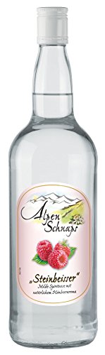 Alpenschnaps | Steinbeisser | 6 x 1l | Himbeere | pures Alpenglück im Glas von Alpenschnaps