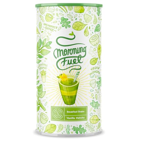 Morning Fuel Vanille Matcha Shake - Morgens Satt & Gesund, Vitamin- und Nährstoffreiche Frühstücksmischung mit Protein aus Samen, Quinoa & Mandeln - 600 Gramm Pulver von Alpha Foods