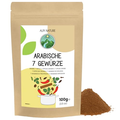 7 Gewürze arabisch 100g von Alpi Nature, 7 Gewürze Mischung, arabische Gewürze, Gewürz für Fleisch, Pfannengerichte, Reis und Curry von Alpi Nature