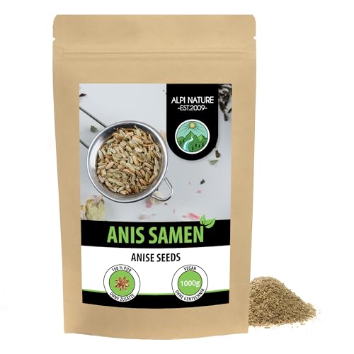 Anis ganz (1kg), Anissamen, 100% naturrein, Anistee natürlich ohne Zusätze, vegan von Alpi Nature