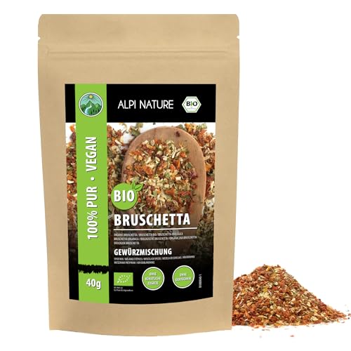 BIO Bruschetta Gewürz (40g), Bio Gewürzmischung, Brotgewürz, 100% natürlich, Zutaten aus kbA, ohne künstliche Zusätze von Alpi Nature