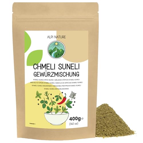 Chmeli Suneli Gewürz 400g von Alpi Nature, asiatische Gewürze, georgische Gewürze zum Würzen von Käsebrot, Eintöpfen, Fleisch, Hühnchen und Rindfleisch von Alpi Nature