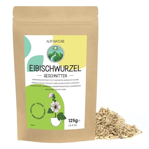 Eibischwurzel Tee 125g von Alpi Nature, Tee lose, Marshmallow Root geschnitten und ungeschält zur Zubereitung von Eibisch Tee und Kräutertee von Alpi Nature