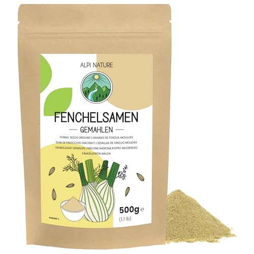 Fenchelsamen gemahlen 500g von Alpi Nature, Fenchel gemahlen, Fenchel gewürz gemahlen, gemahlene Fenchelsamen, getrocknete und gemahlene Fenchelsamen zum Kochen von Alpi Nature