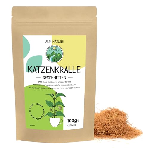 Katzenkralle 100g von Alpi Nature, Tee lose, Cats Claw getrocknet und geschnitten zur Zubereitung von Kräutertee und Katzenkralle Tee von Alpi Nature