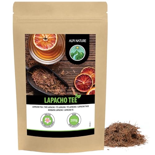 Lapacho Tee (200g), Lapacho Rinde getrocknet, Lapachotee, Lapachorinde geschnitten, 100% natürlich, pau d’arco ohne Zusätze von Alpi Nature