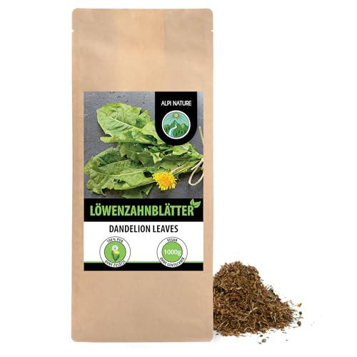 Löwenzahntee (1kg), Löwenzahnblätter geschnitten, schonend getrocknet, 100% rein und naturbelassen zur Zubereitung von Tee, Löwenzahn Tee von Alpi Nature