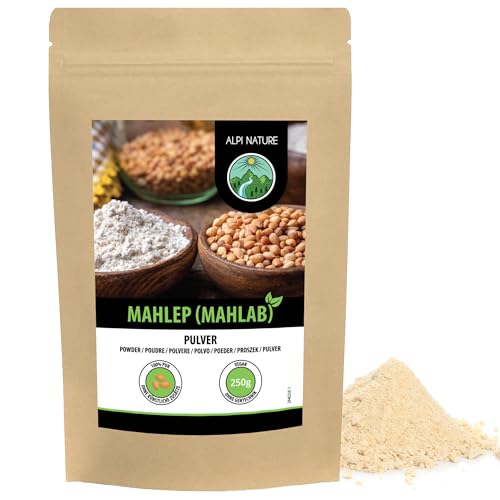 Mahlep Pulver (250g), Mahlep gemahlen, Steinweichselkerne Pulver, Mahlab 100% natürlich, Felsenkirsche gemahlen ohne Zusätze, Tsoureki Gewürz von Alpi Nature