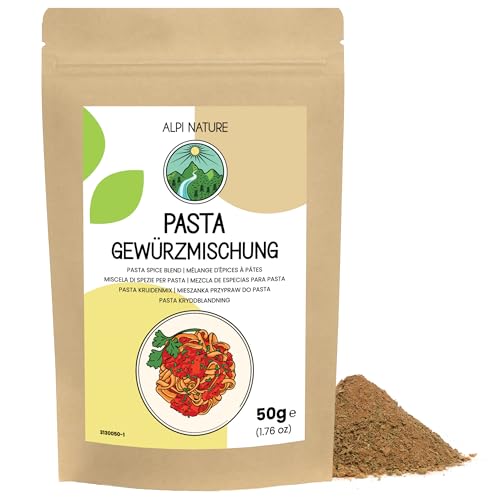 Pasta Gewürz 50g von Alpi Nature, Spaghetti Gewürz, Spaghetti Gewürzmischung, italienische Gewürzmischung, italienische Kräuter Gewürze für Pasta Sauce und italienische Spezialitäten von Alpi Nature