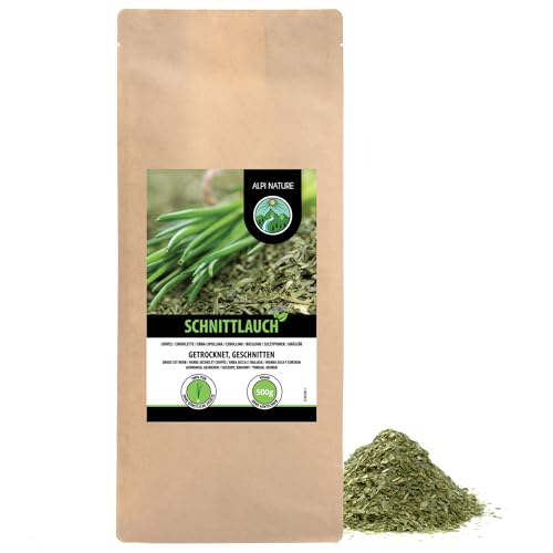 Schnittlauch getrocknet (500g), Schnittlauch geschnitten, Schnitt Lauch 100% natürlich, Chives ohne Zusätze, Wildzwiebel von Alpi Nature