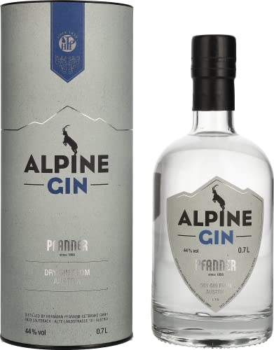 Alpine Pfanner Dry Gin 44% Volume 0,7l in Geschenkbox von Alpine