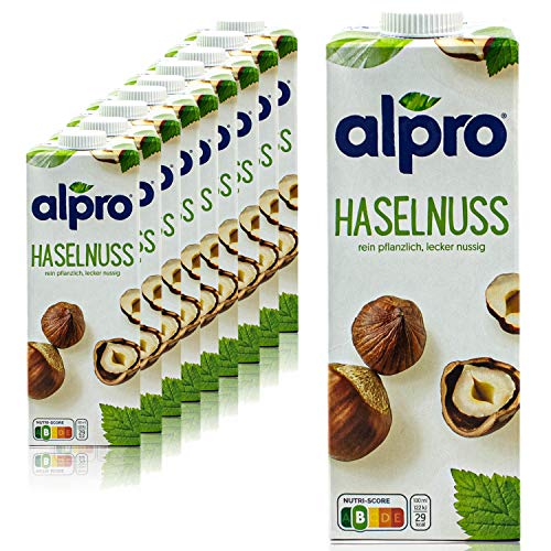 Alpro - 10er Pack Haselnussdrink Original 1 Liter - Hazelnut Haselnuss Nuss Drink 100 % pflanzlich von Alpro