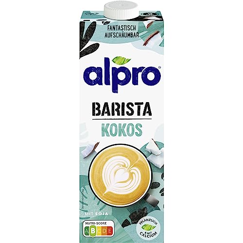 Alpro Barista Kokosnussdrink mit Soja, 1L haltbar|100% pflanzlich | Quelle von Calcium und Vitaminen | Proteinquelle | fettarm | ohne Laktose | vegan | milchfrei von Alpro