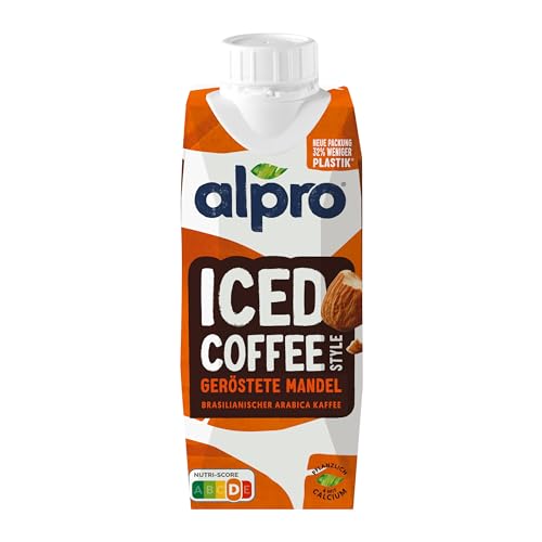 Alpro Iced Coffee Geröstete Mandel – Kaffee mit Mandeldrink – Von Natur aus laktose- und glutenfrei – Vegan und ideal für unterwegs – 1 x 250 ml von Alpro