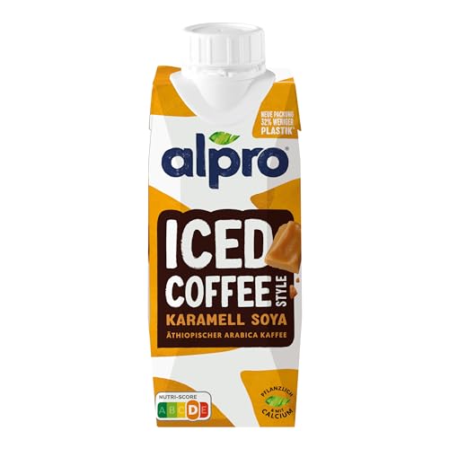 Alpro Iced Coffee Karamell Soja – Kaffee mit Sojadrink und Karamell – Von Natur aus laktose- und glutenfrei – Vegan und ideal für unterwegs – 1 x 250 ml von Alpro