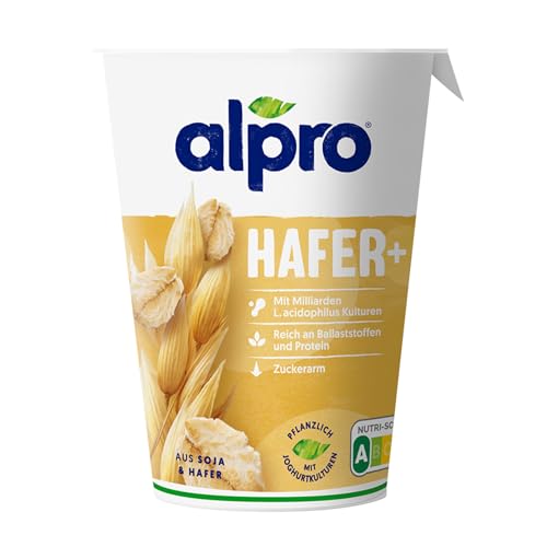 Alpro Soja-Joghurtalternative Hafer+ Natur, 400 g, gekühlt, vegan von Alpro