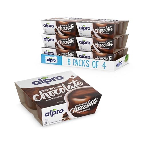 Alpro Soya Dark Chocolate Dessert 4x125g | 100% pflanzlich | vegan & milchfrei | 6 Stück von Alpro