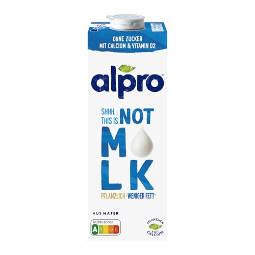 Alpro This is Not Milk Weniger Fett – Vegan und milchfrei – 1,8 Prozent Fett – Von Natur aus laktosefrei – Reich an Ballaststoffen, Calcium und Vitaminen – 1 x 1 L – Haltbar von Alpro