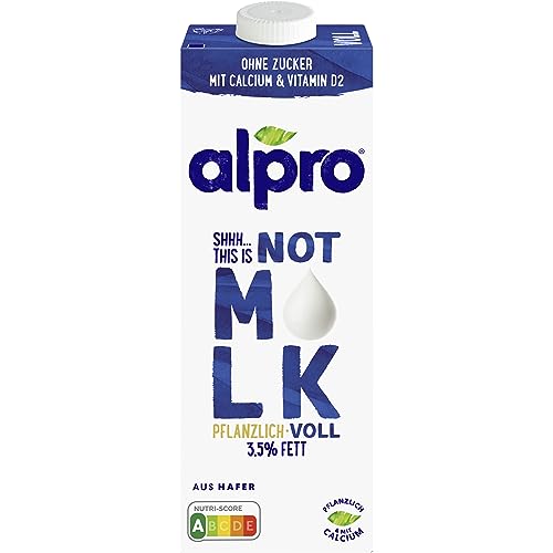 Alpro THIS IS NOT MLK Drink Pflanzlich & Voll 3.5%, 1L, haltbar, 100% pflanzlich, enthält Calcium, Vitamine D sowie viele Ballaststoffe, ohne Zucker (Packung mit 12) von Alpro