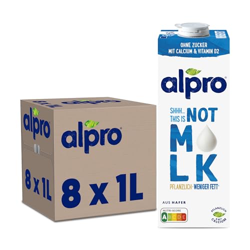 Alpro THIS IS NOT MLK Drink Pflanzlich & fettarm 1,8% ,8x1L, haltbar | 100% pflanzlich | enthält Calcium, Vitamine D sowie viele Ballaststoffe | ohne Zucker von Alpro