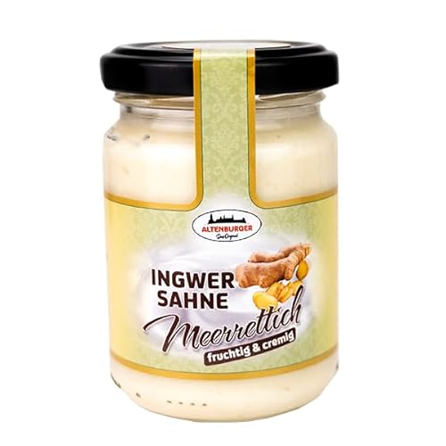 Altenburger Original Ingwer Sahne Meerrettich, 140g im Glas, fruchtig-cremiger Genuss passend zu Wild und Käse von Altenburger Original