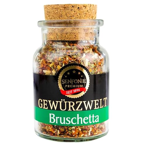 Altenburger Original Senfonie Premium Bruschetta, 60g im Korkenglas, mediterrane Gewürzmischung ohne Salz für den Antipasti-Klassiker von Altenburger Original