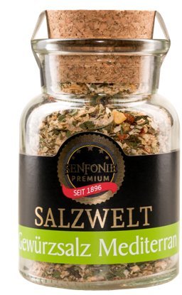 Altenburger Original Senfonie Premium Gewürzsalz Mediterran, 100g im Korkenglas, mit feinsten Kräutern und einer Muskatnote von Altenburger Original