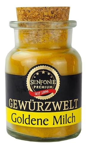 Altenburger Original Senfonie Premium Golden Milk, Goldene Milch Gewürzmischung 80 g, Latte-Pulver mit Kurkuma, Ingwer, Pfeffer, Zimt und Muskat, ohne Zuckerzusatz von Altenburger Original