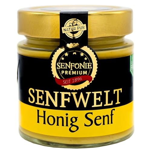 Altenburger Original Senfonie Premium Honig Senf 180 ml, mittelscharfer Senf mit 25% Honig verfeinert, glutenfrei von Altenburger Original