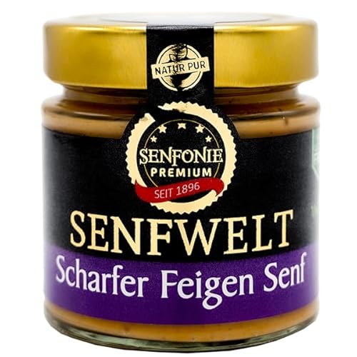 Altenburger Original Senfonie Premium Scharfer Feigen Senf 180 ml, scharfer Senf verfeinert mit Feigen Fruchtaufstrich von Altenburger Original