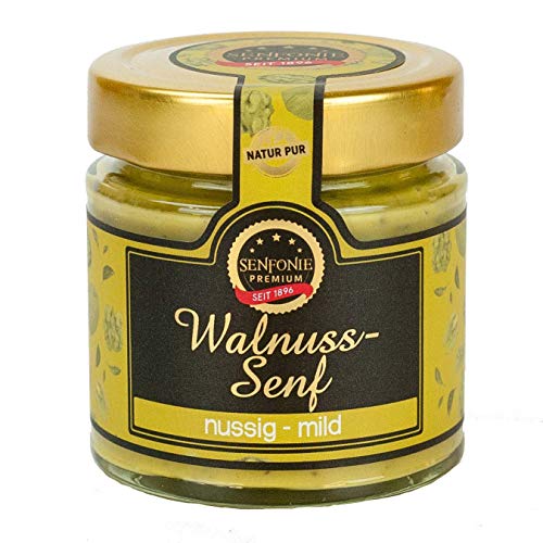 Altenburger Original Senfonie Premium Walnuss Senf, 180ml im Glas, milder Senf mit Walnussstücken von Altenburger Original