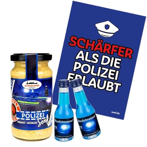 Polizei Set mit Senf, Blaulichtwasser® & Fahrwasser von Altenburger Original