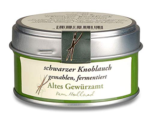 Schwarzer Knoblauch gemahlen fermentiert 45 g - Altes Gewürzamt Fam. Holland von Altes Gewürzamt Ingo Holland