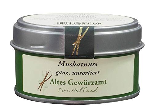 Muskatnuss unsortiert, ganz, Altes Gewürzamt, kleine Dose, 30g von Altes Gewürzamt