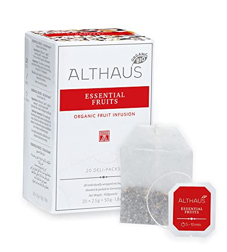 Althaus Tee ESSENTIAL FRUITS 20 x 2.5g ⋅ BIO Früchtetee im klassischen Teeaufgussbeutel ⋅ DELI PACK von Althaus