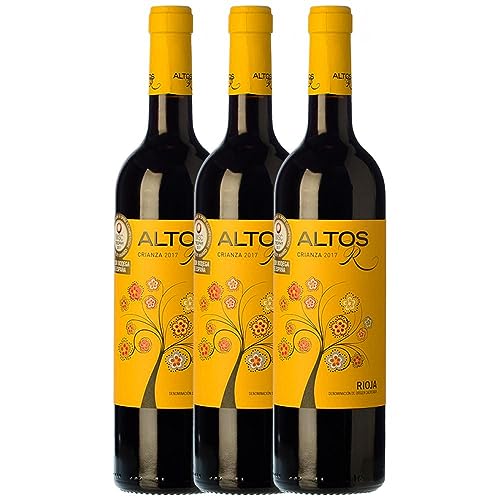 Altos de Rioja Tempranillo Rioja Alterung 75 cl (Schachtel mit 3 Flaschen von 75 cl) von Altos de Rioja Viticultores y Bodegueros