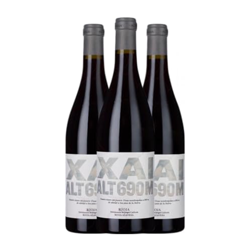 Altos de Rioja Xai Alt 690 m Tempranillo Rioja Alterung 75 cl Rotwein (Karton mit 3 Flaschen von 75 cl) von Altos de Rioja Viticultores y Bodegueros