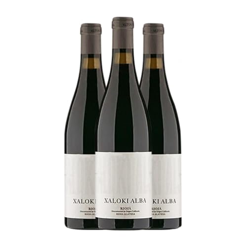 Altos de Rioja Xaloki Alba Tempranillo Rioja Alterung 75 cl Rotwein (Karton mit 3 Flaschen von 75 cl) von Altos de Rioja Viticultores y Bodegueros