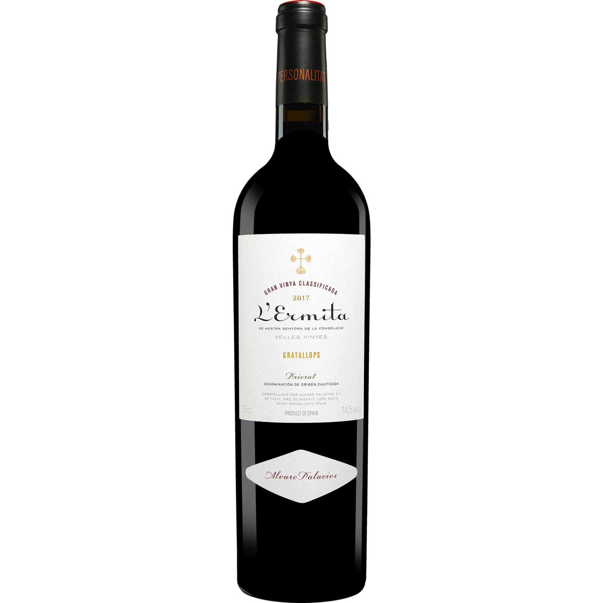 Palacios Priorat L'Ermita 2017  0.75L 14.5% Vol. Rotwein Trocken aus Spanien von Álvaro Palacios