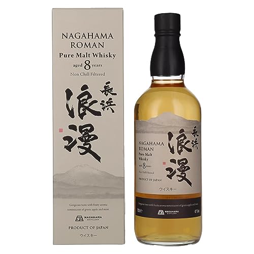 Nagahama Roman 8 Years Old Pure Malt Whisky 47% Vol. 0,7l in Geschenkbox von Amahagan