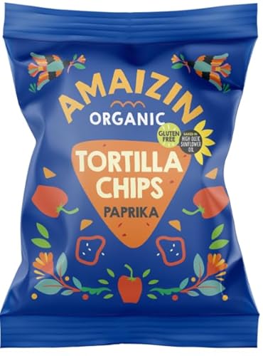 Amaizin Bio Tortilla Chips Paprika 15x75g GGB - Mexikanische Tortillachips mit Paprikageschmack von Amaizin