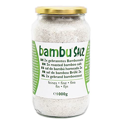 Aman Prana Bambussalz, 2 x gebrannt, fein (groß), 1kg von Amanprana