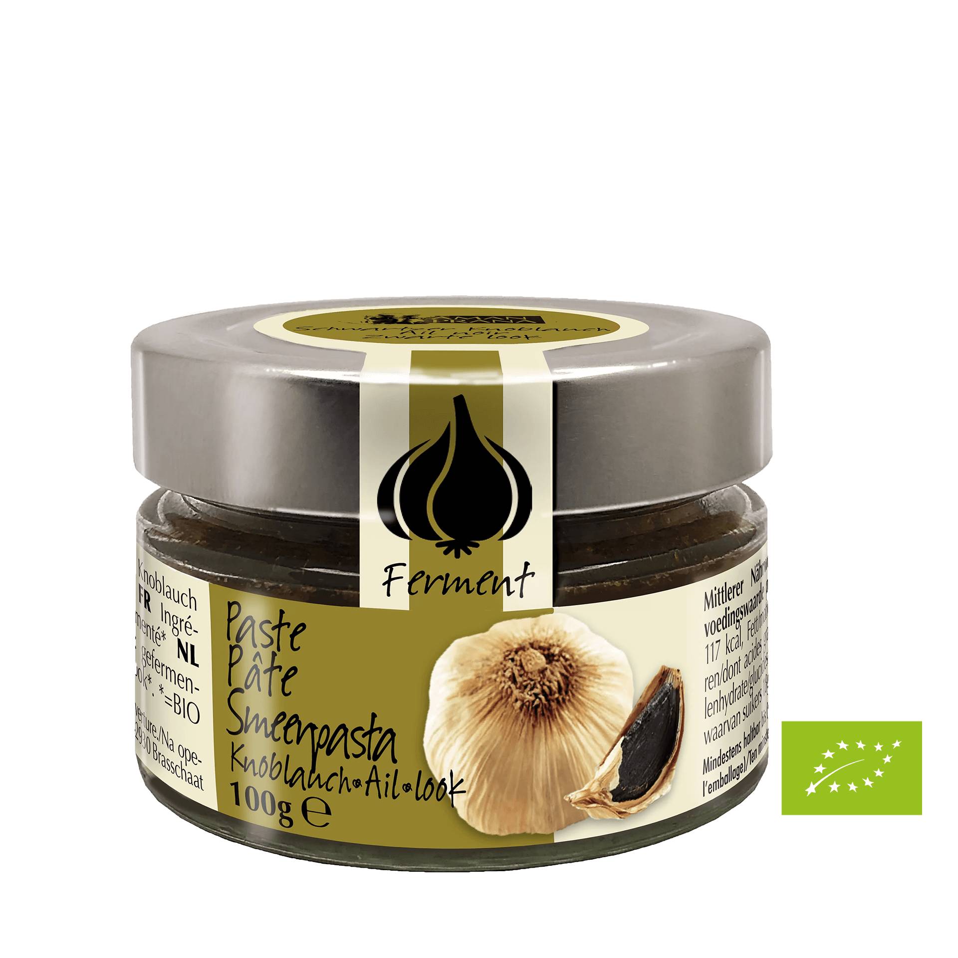 Schwarze Knoblauchpaste 100 g in Bioqualität - Fermentierter schwarzer Knoblauch in Bioqualität - vegan - Amanprana von Amanprana