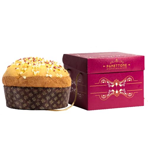 Handgefertigte Panettone Pandorato Erdbeere - Erdbeeren halbandit - Hexencreme - Zitronenschokolade - 1 kg - Baby Haus - Neapel von Amanti taste and passion