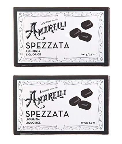Amarelli - Spezzata Lakritz mit seiner und unverwechselbaren Geschmack - 2x100 gr von Amarelli