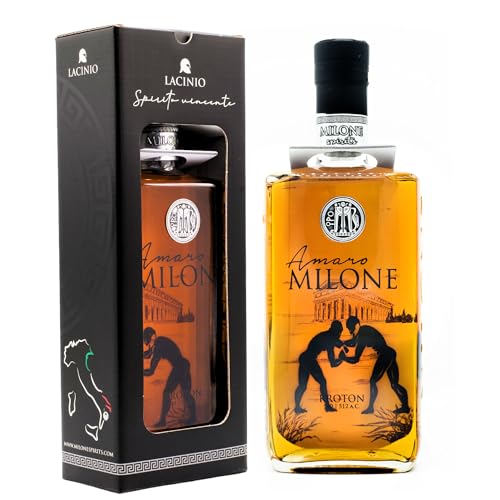 Amaro Milone, Italienischer Kräuterlikör, 700 ml, mit Geschenkbox, Schwarz von Amaro Milone