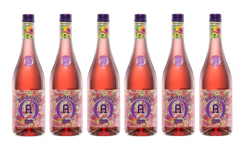 6x 0,75l - Anecoop - Amatista - Moscato Rosado - Frizzante - Valencia D.O.P. - Spanien - Rosé-Perlwein süß von Amatista